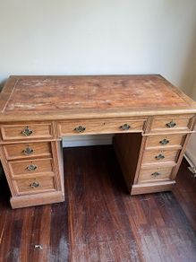 vintage wooden desk