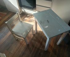 Child's table and chair
