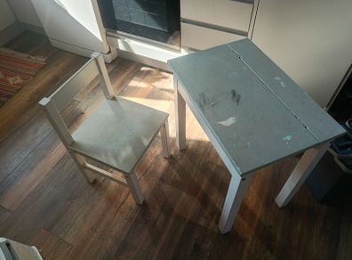 Child's table and chair