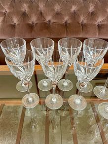 Vintage Italian Lead Free Crystal Wine Glasses RCR x 7