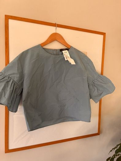 Max Mara top in lovely blue last season