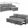 Silver Grey Corner Sofa Bed Storage/Free delivery Image 3