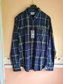 Mens Mish Mash long sleeve shirt navy Size XL extra large  check tartan BRAND NEW BNWT