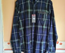 Mens Mish Mash long sleeve shirt navy Size XL extra large  check tartan BRAND NEW BNWT