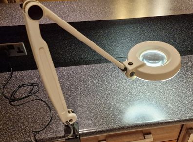 Waldmann Magnifier Luminaire on Swivel Arm