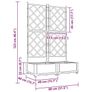 Garden Planter 2 pcs Black 80 x 40 x 125.5 cm Steel Image 4