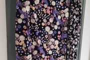 YUMI black floral print layered skirt Sz 12UK - Bnwt Rrp 34.99