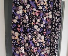 YUMI black floral print layered skirt Sz 12UK - Bnwt Rrp 34.99