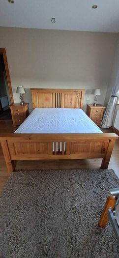 Bed with matching lockers and mattress