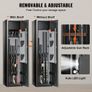 7-8 Rifles Gun Safe, Rifle Safe with Digital Keypad & Lock, Gun Storage Cabinet with Built-in Storage Locker, Removable Storage Shelf for Home Long Image 5