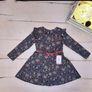 Beige dress NANCY with flowers-long sleeves Image 6