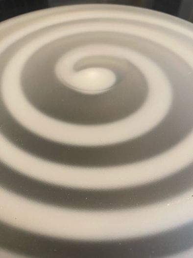 vintage mid century Leonardo Germany "Twist " Glass Bowl