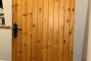 3 wooden pine doors