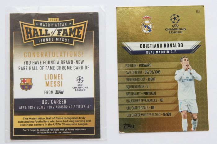 Match Attax HOF, Gold and Black Edge - Messi, Ronaldo, Salah, etc.