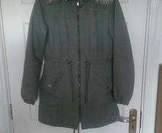 Ladies Awear Parka Coat. Size 10