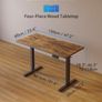 Electric Standing Desk 120 x 60 cm, Height Adjustable Sit Stand Desk with Memory Presets, Home Office Computer Desk, Black Frame with Vintage Brown Top Image 4
