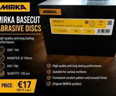 Mirka 80 grit sanding discs