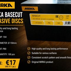 Mirka 80 grit sanding discs