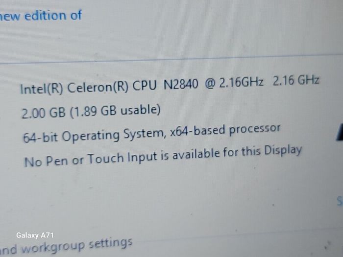 Lenovo G40-30 Model 80FY, Intel Celeron CPU N2840, 2.16GHz, 2GB Ram, 500GB HDD, Windows 8, Chrome and VLC for best Movie experience