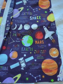 curtains space themed