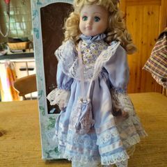 vintage porcelain collector doll.