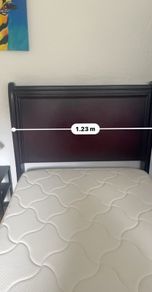 Solid wooden sleigh bed x2
