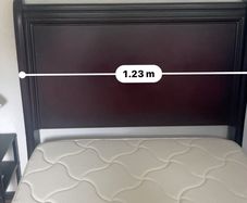 Solid wooden sleigh bed x2
