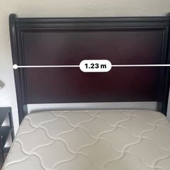 Solid wooden sleigh bed x2