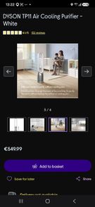 Dyson air purifier and cool fan