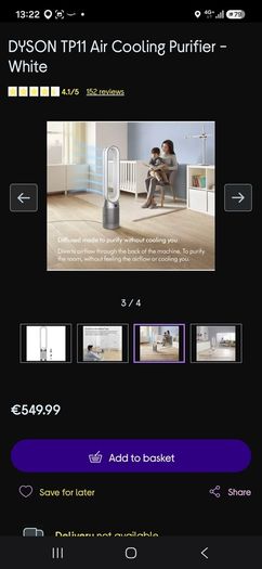 Dyson air purifier and cool fan