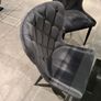 50 each Grey Velvet Dining Chairs x 2 Image 2