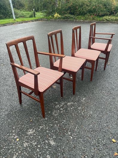 Mid-Century Teak Younger Dining Chairs, Set of 4 (c.1970)