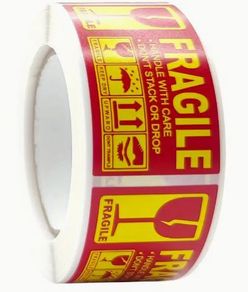 50pcs 2.54x4.5cm Fragile Stickers - Handle with Care, new, unopened.