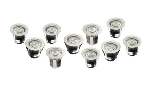 10 LED Cricular Decking Lights Blue Light Kit IP68