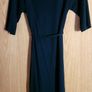 Black V neck dress with tie in, size S Image 2