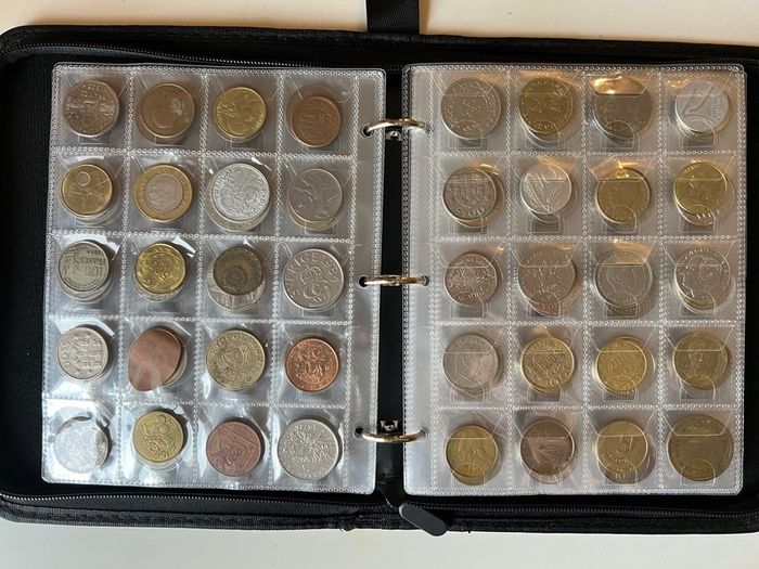 Coins collection foreign unknown 300 coins in album