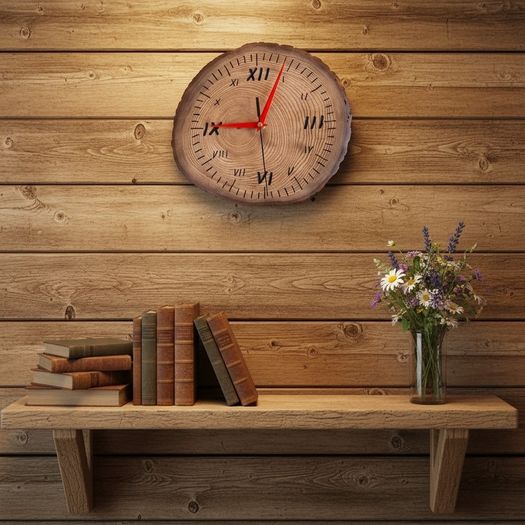 Wooden Rustic Clock