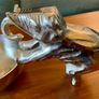 Quirky Silver Aluminium Elephant Themed Bowl Image 5
