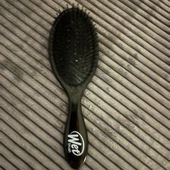 hair clips and brush