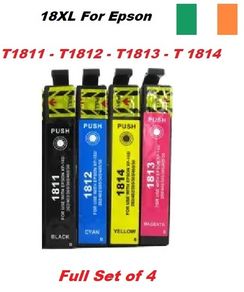 Ink Cartridges 18XL for Epson Expression Home XP-205 XP-215 XP-225 XP-305 XP-312 - XP-322XP-325
