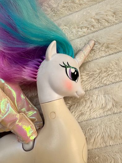 My Little Pony G4 Talking Princess Celestia speaks Polish approx. 21 cm. Used Plesae see photos