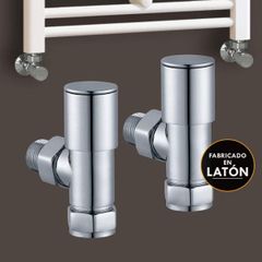 2 x valves for towel radiators - Chrome