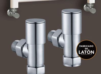 2 x valves for towel radiators - Chrome