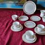 16 Piece Royal Stafford Bone China White With Gold Part Tea Set Made In England Image 6