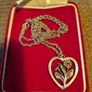 Vintage Sterling Silver Meadow Flowers in a Heart. Stamped. Image 5