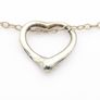 925 Silver Open Heart Necklace Image 2