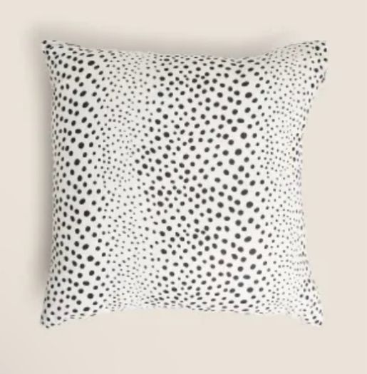 M&Sspotty cotton rich blackout eyelet curtains and cushion covers