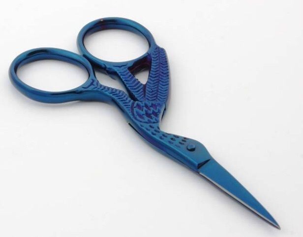 Stork Scissors, Embroidery Scissors, Sewing Scissors, Paper Craft Scissors, Stainless Steel Sharp Tip 3.5"-Inch
