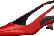 HUGO BOSS Women's Leather Pumps, Alexis Slingback 35P, Red, EU 35, UK 2, US 5