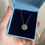 Silver CZ round pendant necklace Image 2